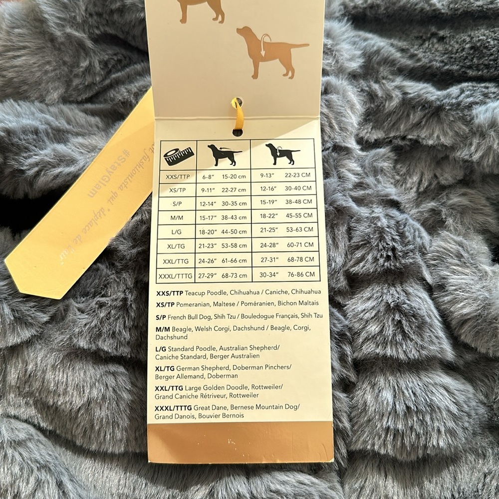 Rachel Zoe Dog Fur Coat. Gray. NWT - Picture 3 of 3